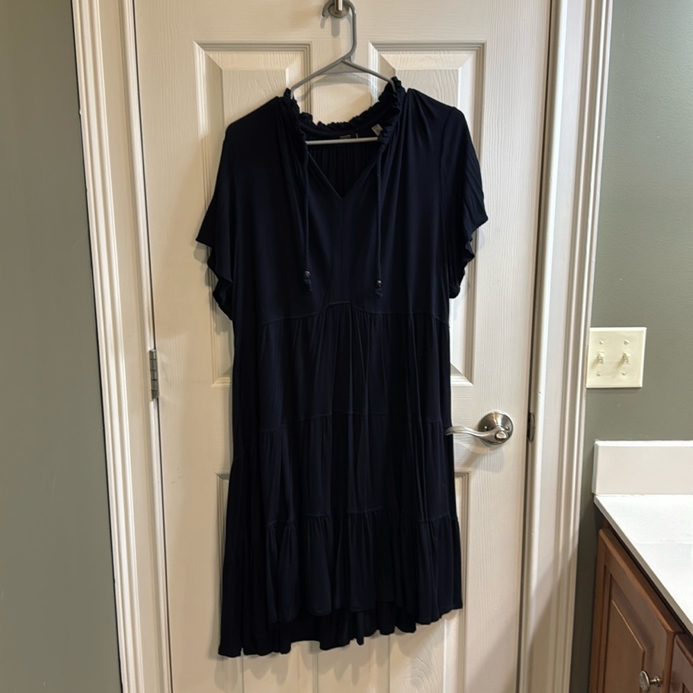 Tahari Navy Dress